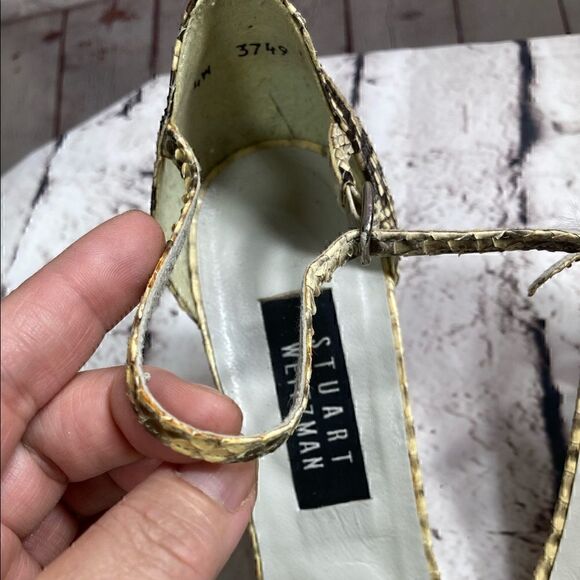 8 STUART WEITZMAN so sexy Python skin Sandals GUC - Picture 14 of 15